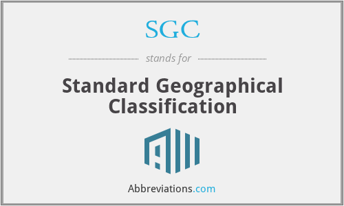 What Is The Abbreviation For Standard Geographical Classification?